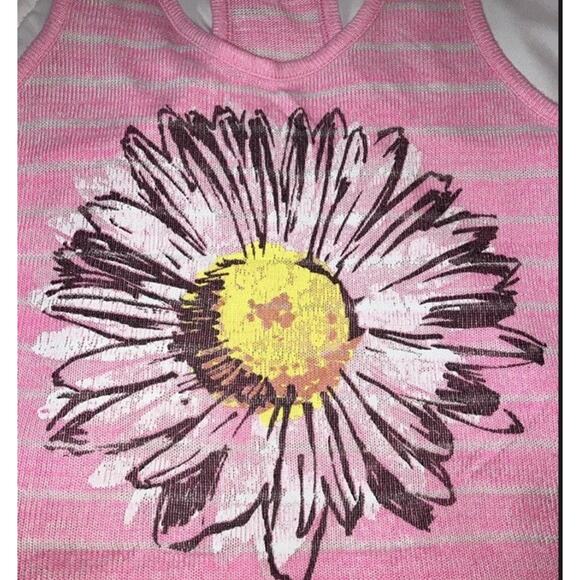 Jerry Leigh Pink Sunflower tank top Size Medium 7-9 - Picture 6 of 6